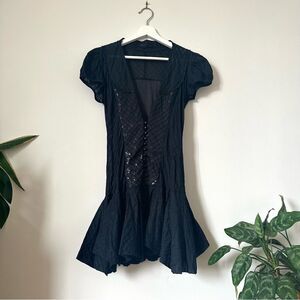 Jasmine Di Milo Sequin Short Sleeve Mini Black Dress Size 6/ S